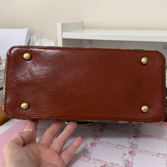 Patricia Nash Brown Floral Leather-Accent Crossbody with Wallet - Picture 2 of 15